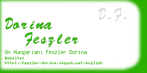 dorina feszler business card